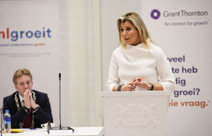 Koningin Maxima op bijeenkomst nlgroeit